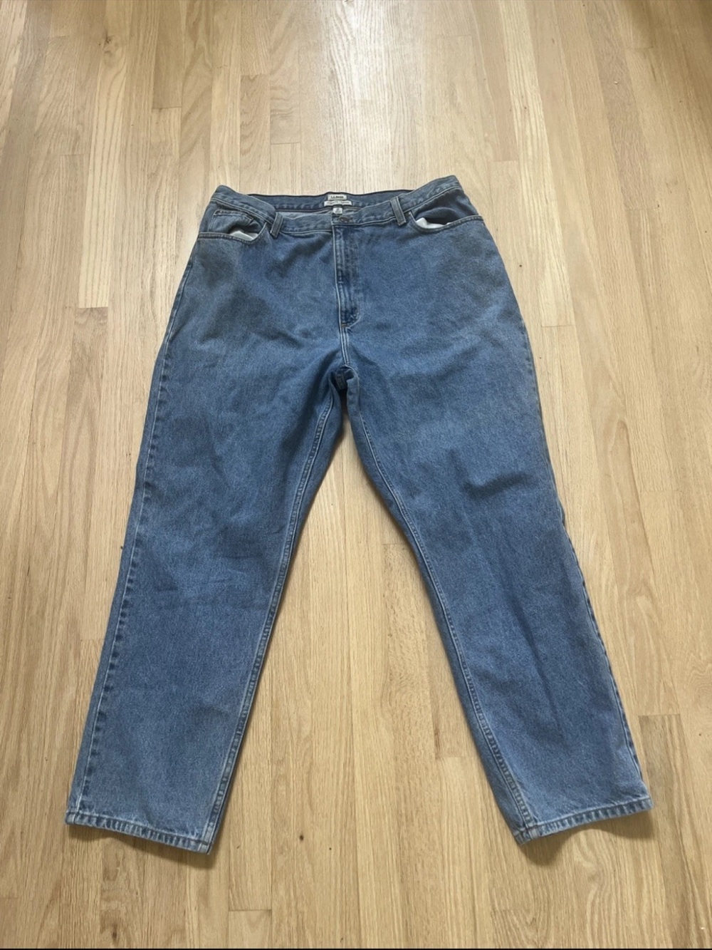 L.L. Bean Original Fit Relaxed Jeans 20 Reg 20R Blue High Rise VTG Mom Cotton
